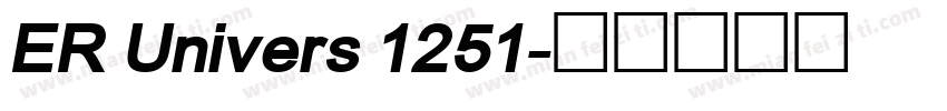 ER Univers 1251字体转换